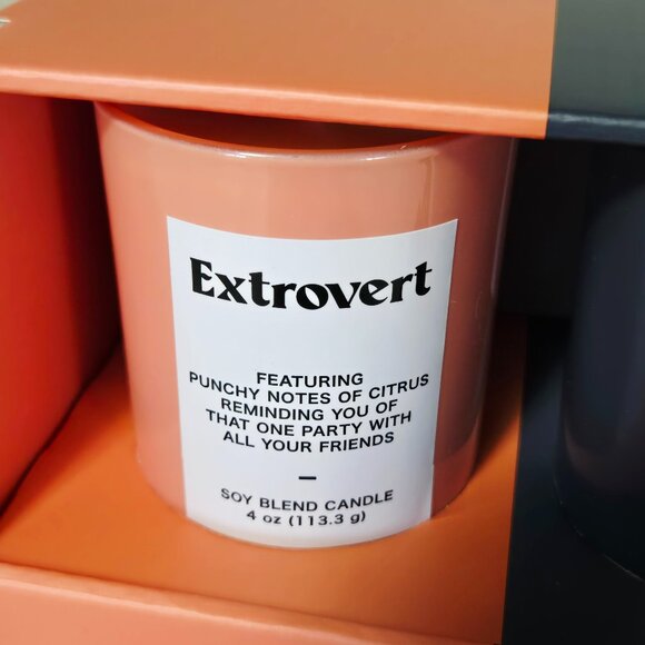 2pk 4oz Glass Introvert and Extrovert Jar Candle Gift Set - Room Essentials NEW - Picture 5 of 7